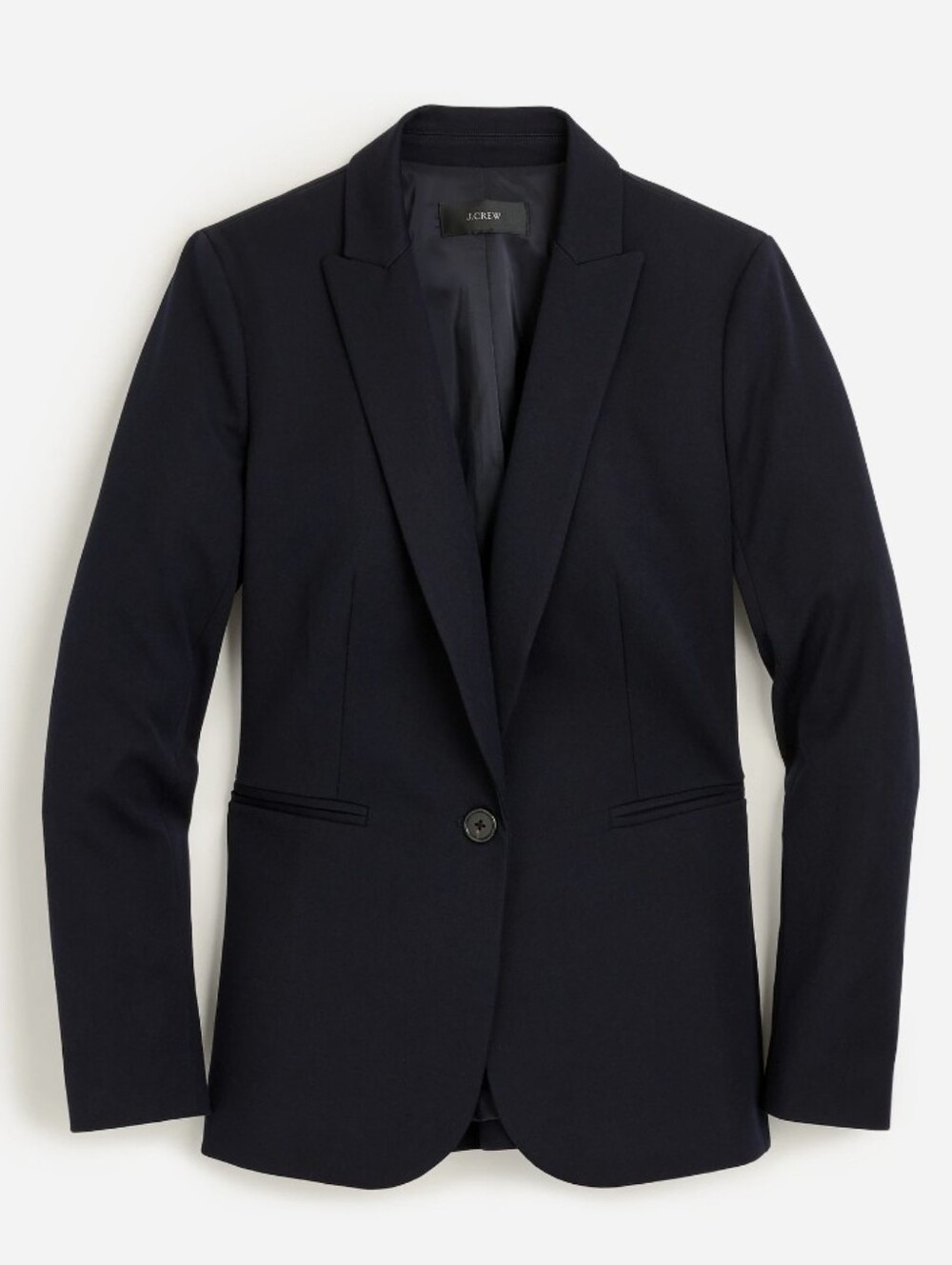 J. Crew Classic Preppy Navy Stretch Cotton Single-breasted Blazer (Size US 00)